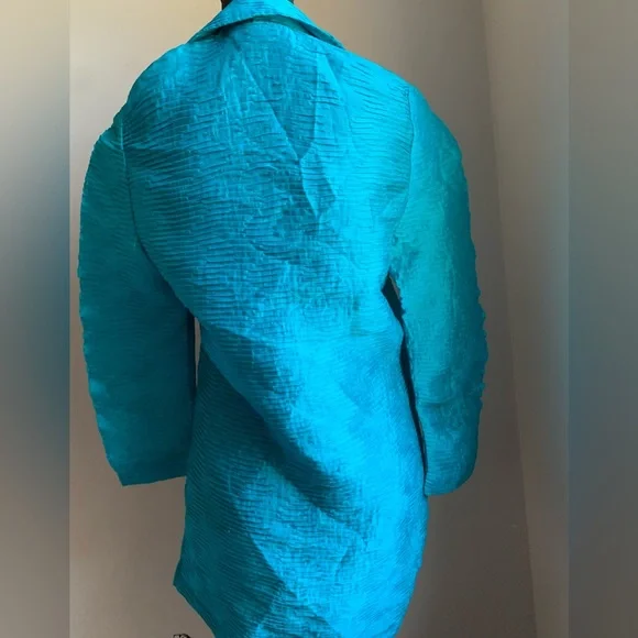 Chico’s turquoise lightweight jacket size 0 in Chico’s (small) - Picture 5 of 9